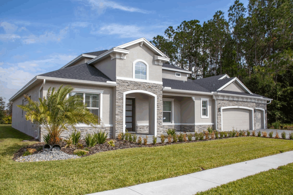 Front exterior of a modern home with clean landscaping and strong curb appeal, ready for appraisal.