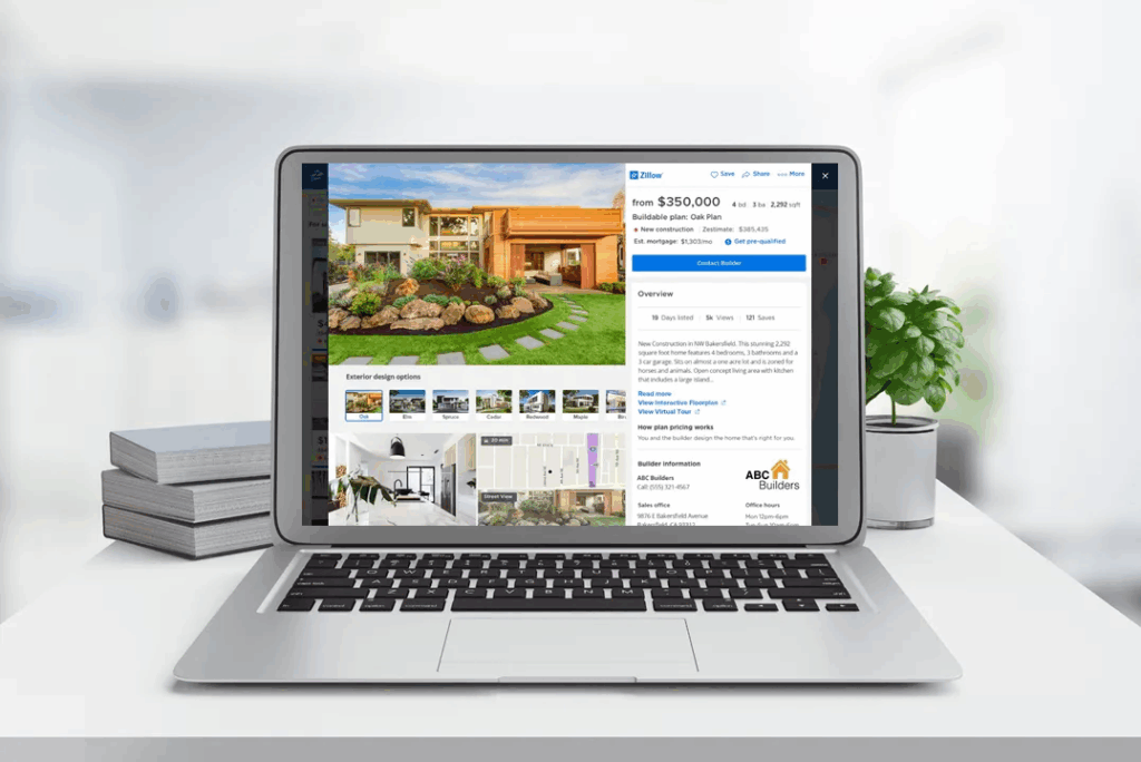 Zillow home listing with price estimate and property details for online home value research.